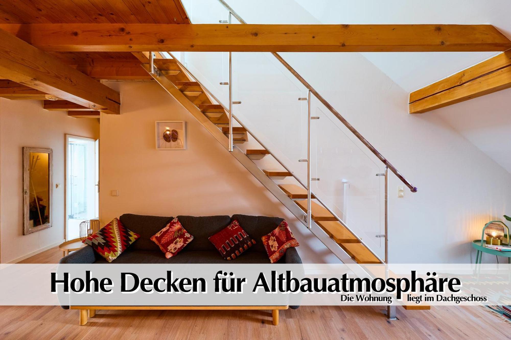Helle 72Qm Maisonette Wohnung Im Herzen Erfurts Mit Kingsize Bett, Smart-Tv, Etc Kültér fotó